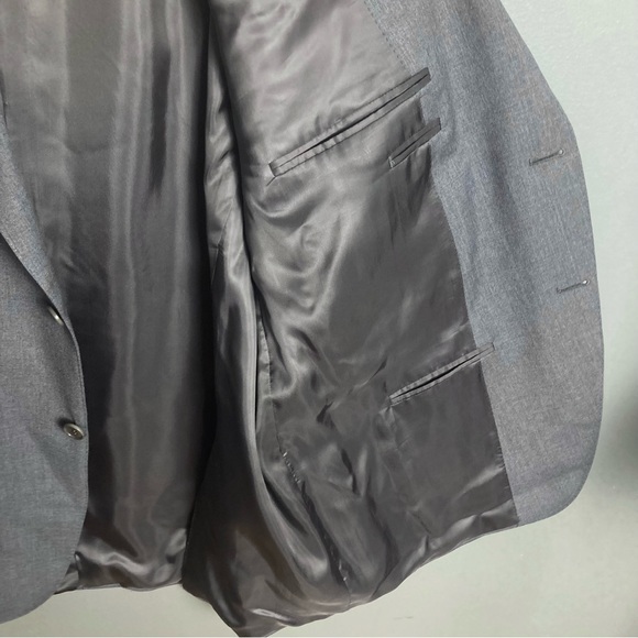 CANALI blazer sportcoat men's 40R giacca uomo gray 2 button wool solid - Picture 9 of 14